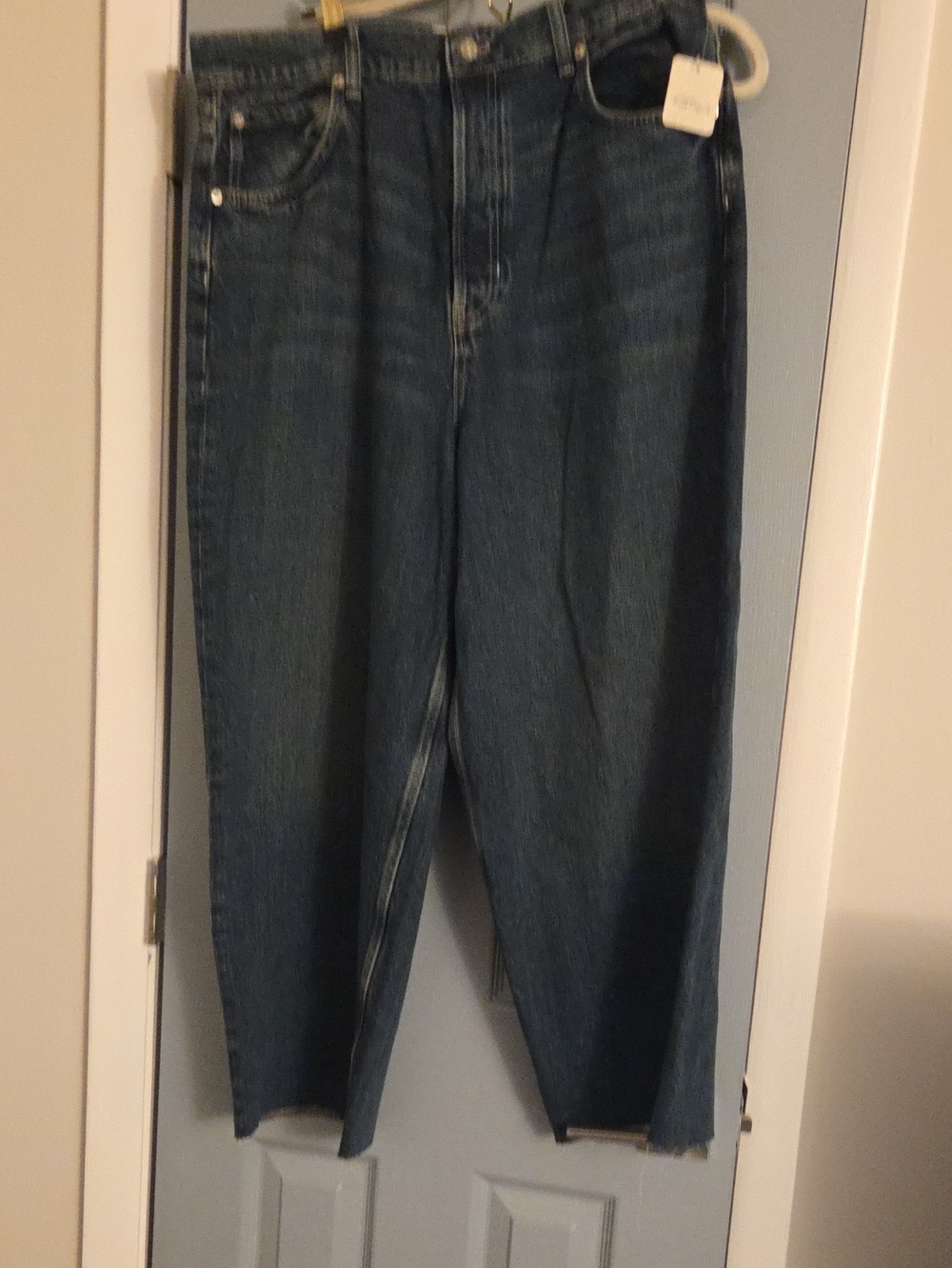 Cotton denim jeans, Free People wide-leg barrel style